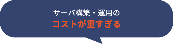 サーバ構築・運用の
コストが重すぎる